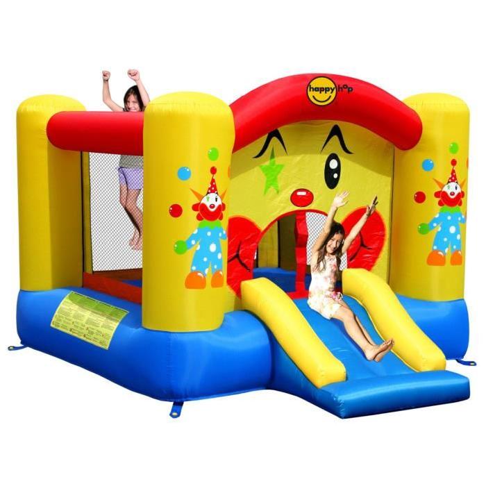 HAPPY HOP Château 280 x 225 x 175 cm - Aire de jeux gonflable Clown