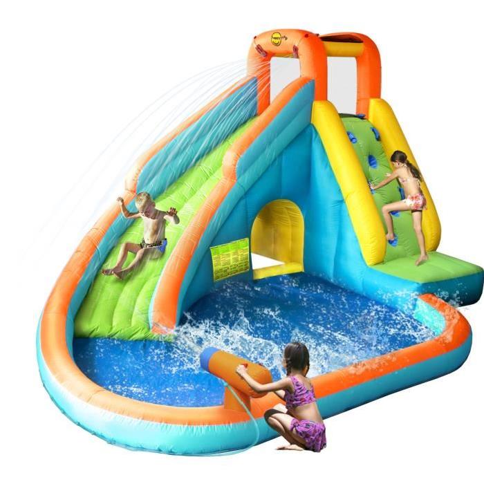 HAPPY HOP Château - Aire de jeux gonflable Aquatique avec Piscine