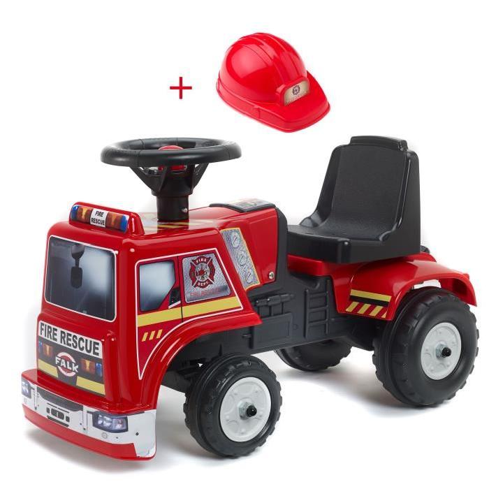 FALK Porteur Enfant bébé Pompier Fire Rescue + Casque