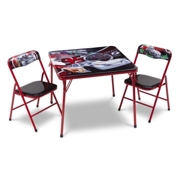 CARS Table enfant et 2 chaises pliantes