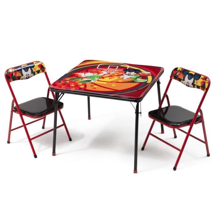 MICKEY Table enfant et 2 chaises pliantes