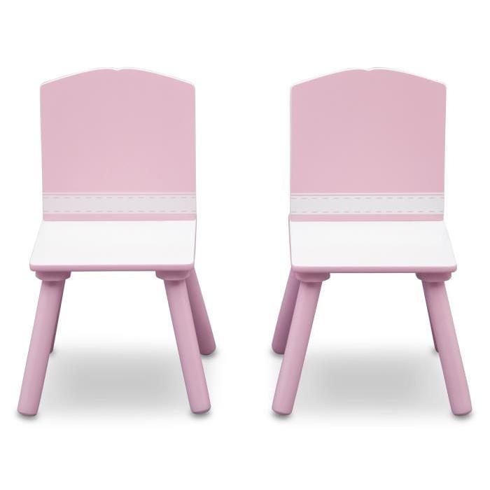 Table enfant et 2 chaises rose