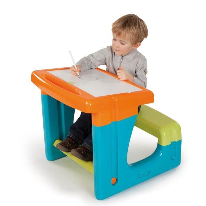 SMOBY Bureau Enfant Petit Ecolier Bleu