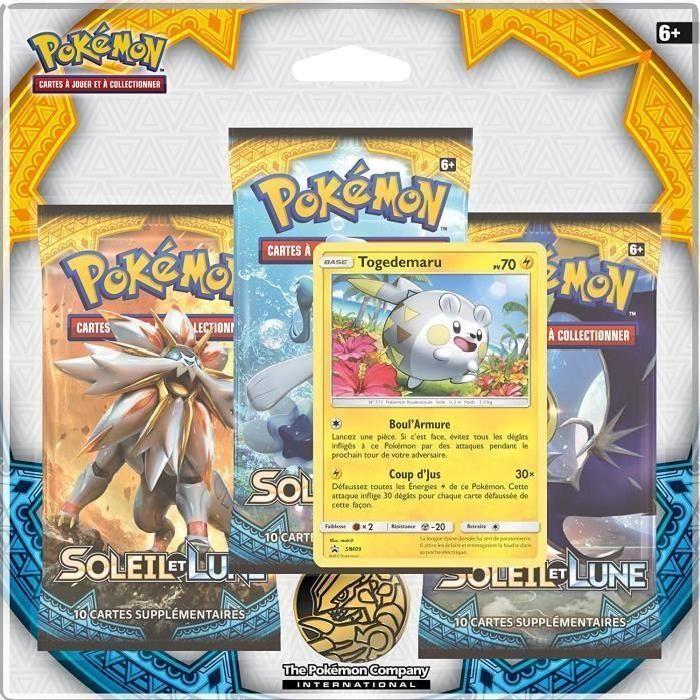 POKEMON Pack 3 boosters Pokémon SL01 Lune & Soleil