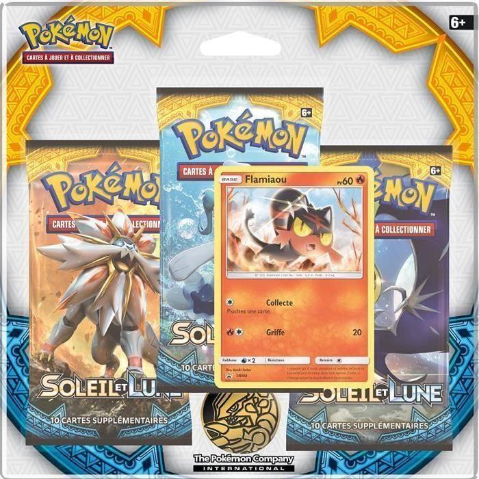 POKEMON Pack 3 boosters Pokémon SL01 Lune & Soleil