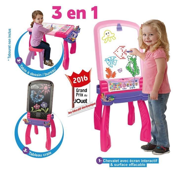 VTECH Magi chevalet interactif 3 en 1 rose