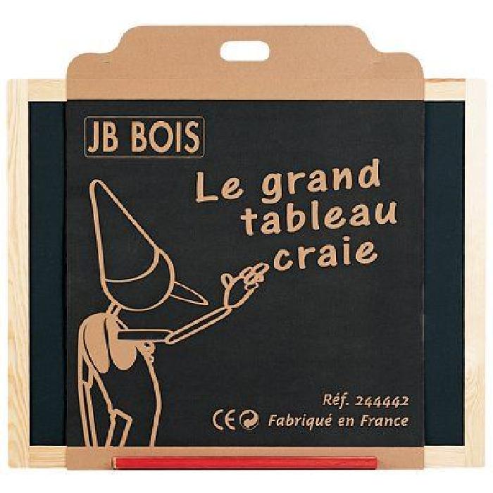 JB BOIS Maxi Tableau Mural 98x70 cm + Ramasse Craie Mixte