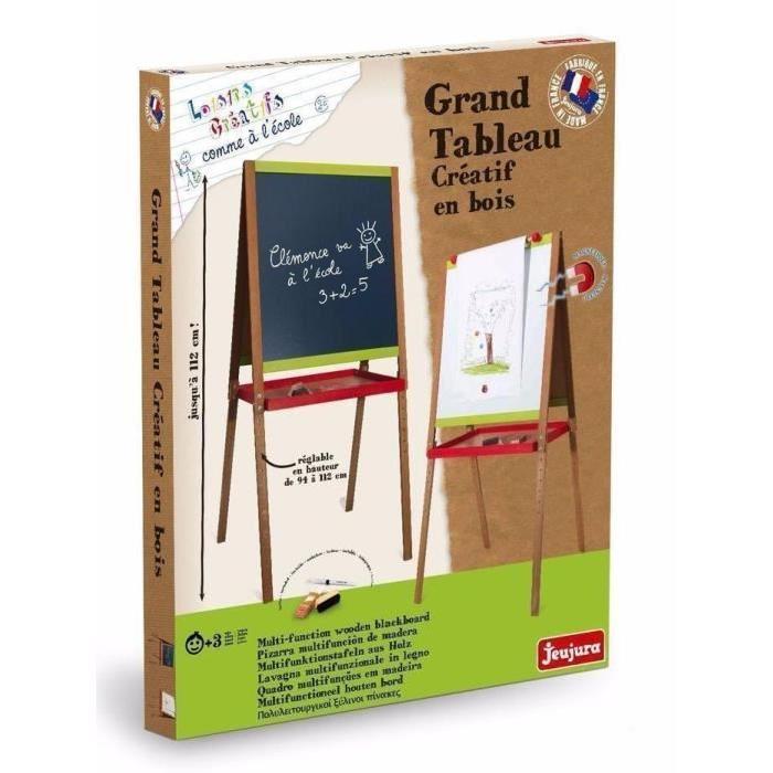 JEUJURA Grand tableau créatif en bois avec fonction dessin