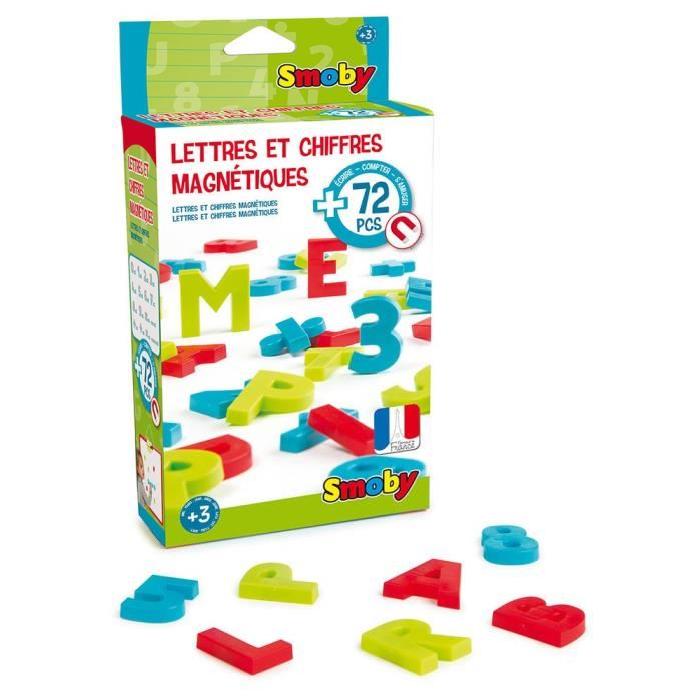 SMOBY 72 Lettres & Chiffres Magnetiques Majuscules