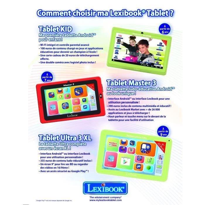 LEXIBOOK Tablette Tactile Enfant Master 3 7"