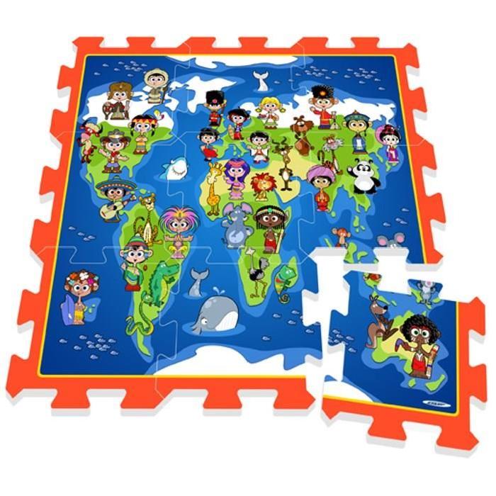 STAMP Tapis Puzzle bébé en Mousse Enfants Planisphere