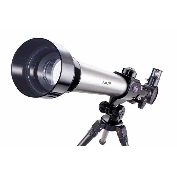 AKOR Télescope 3 oculaires avec microscope 600x