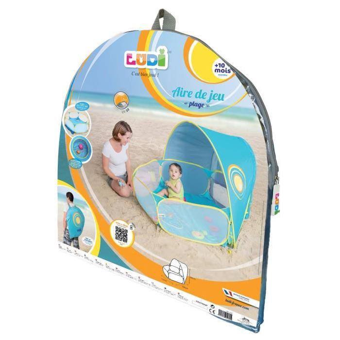 LUDI Aire de jeu plage Tente Anti-UV 123 Soleil