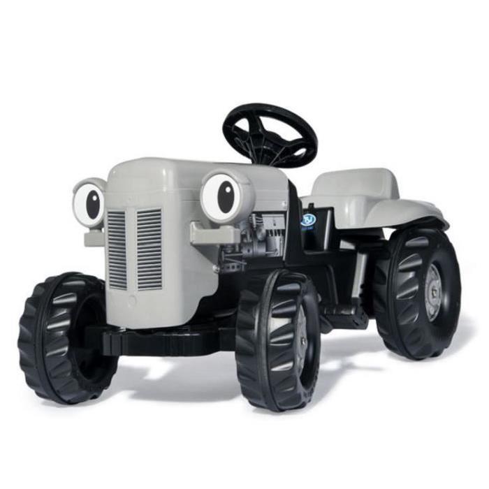 ROLLY TOYS Tracteur a pédales gris Little Grey Fergie et sa remorque