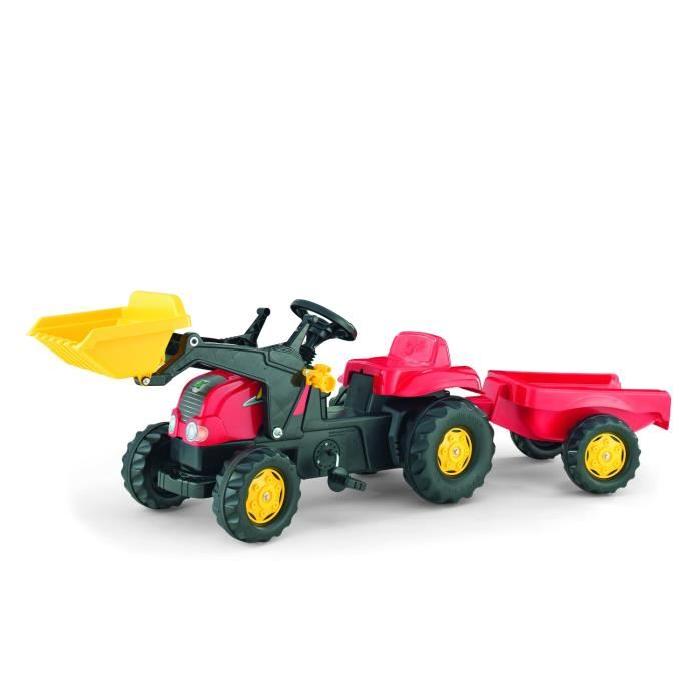 ROLLY TOYS Tracteur a pédales enfant et remorque