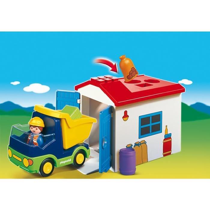 PLAYMOBIL 1.2.3. 6759 Camion Avec Garage