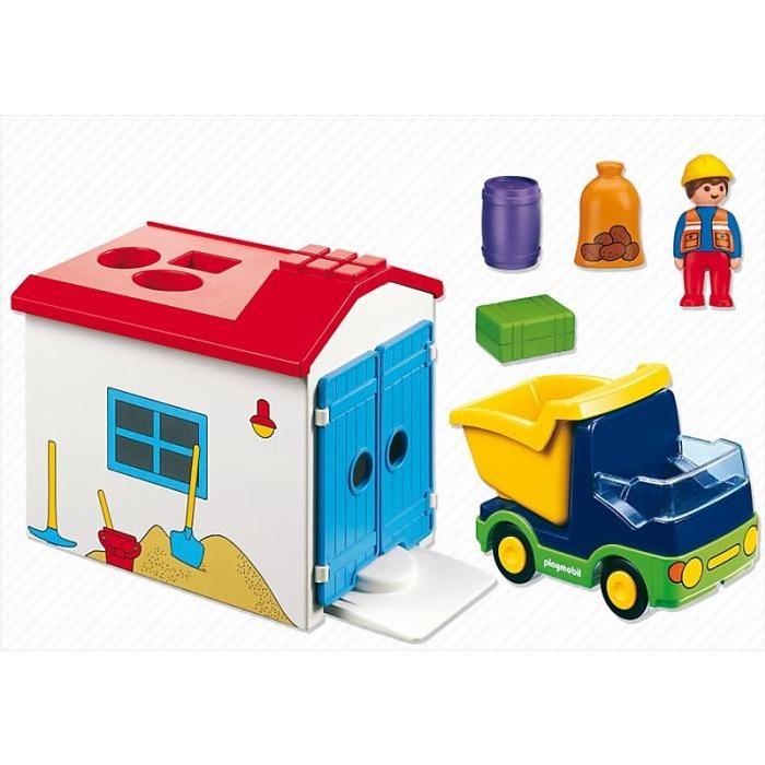 PLAYMOBIL 1.2.3. 6759 Camion Avec Garage