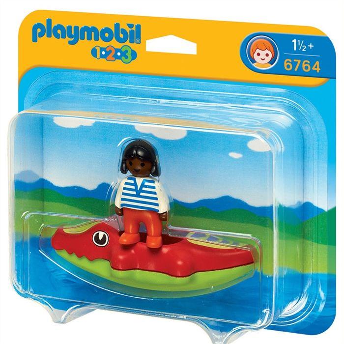 PLAYMOBIL 1.2.3. Fillette avec bateau crocodile