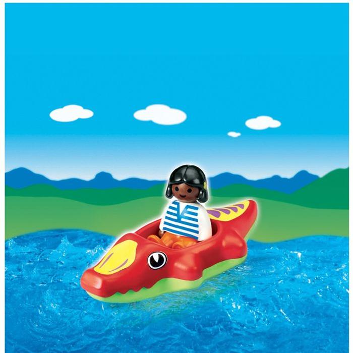 PLAYMOBIL 1.2.3. Fillette avec bateau crocodile