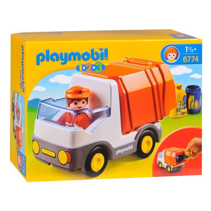 PLAYMOBIL 1.2.3. 6774 Camion Poubelle