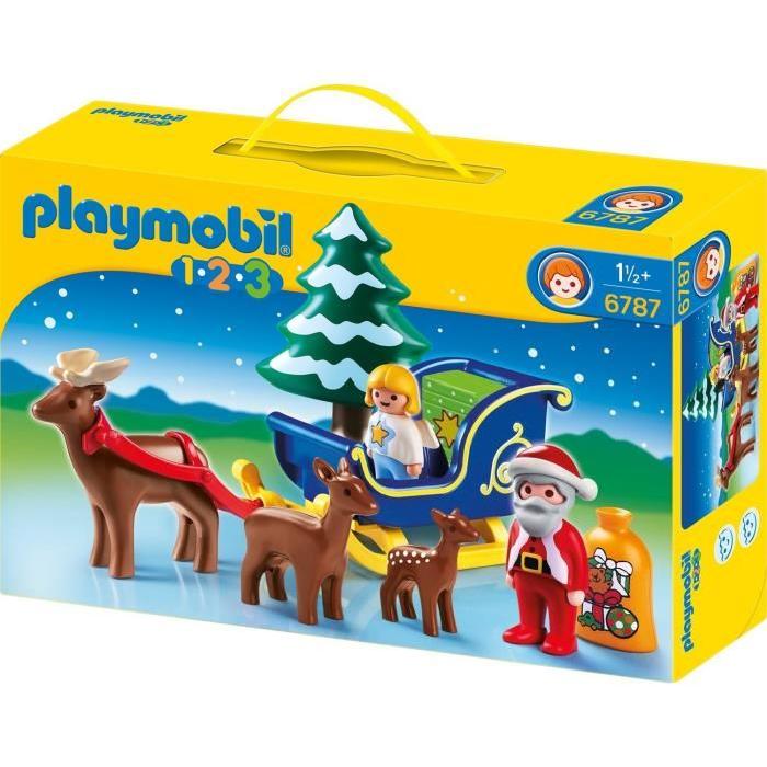 PLAYMOBIL 1.2.3. 6787 Pere Noël Angelot Traineau