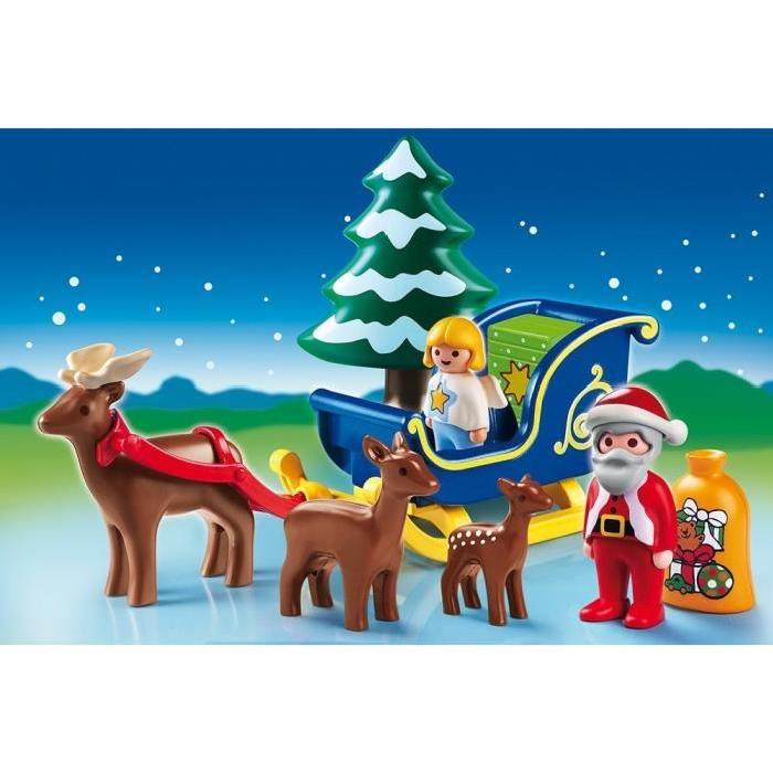 PLAYMOBIL 1.2.3. 6787 Pere Noël Angelot Traineau