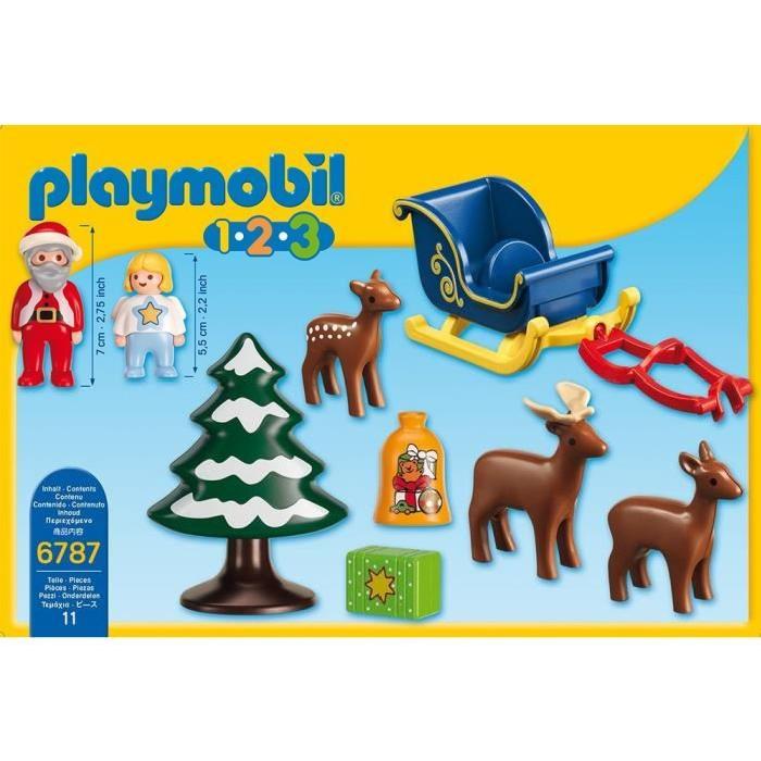 PLAYMOBIL 1.2.3. 6787 Pere Noël Angelot Traineau