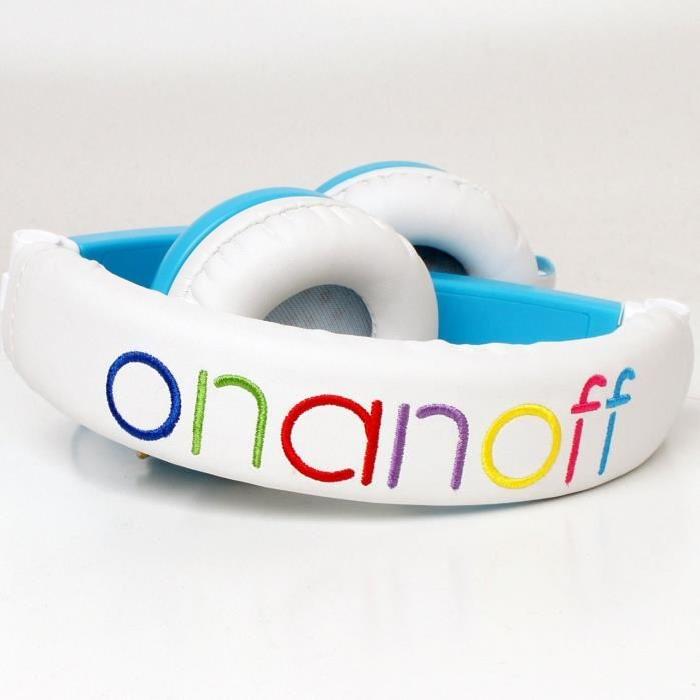 ONANOFF Casque Audio Buddyphones Pliable de Voyage pour Enfant - Bleu