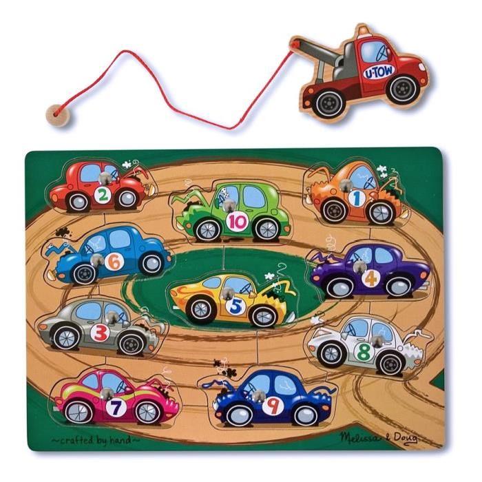 MELISSA & DOUG Jeu Magnétique En Bois - Camion-Remorque