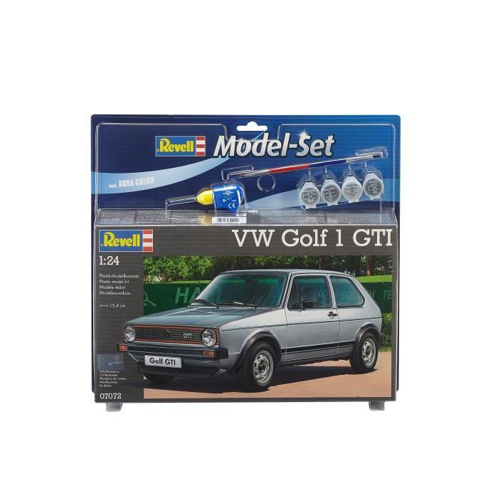 REVELL Model Set VW Golf 1 GTI Maquette a Construire, a Coller et a Peindre, Avec Accessoires