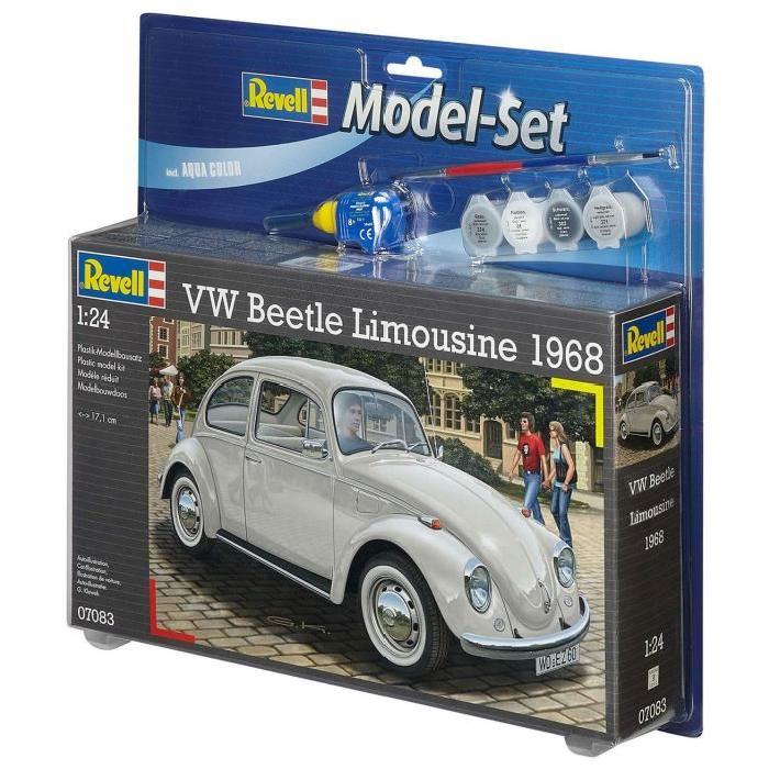 REVELL Model-Set Coccinelle VW Limousin Maquette a Construire, a Coller et a Peindre, Avec Accessoires