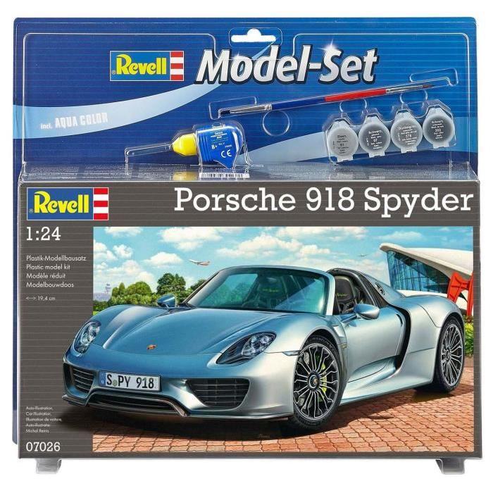 REVELL Model Set Porsche 918 Spyder Maquette a Construire, a Coller et a Peindre, Avec Accessoires