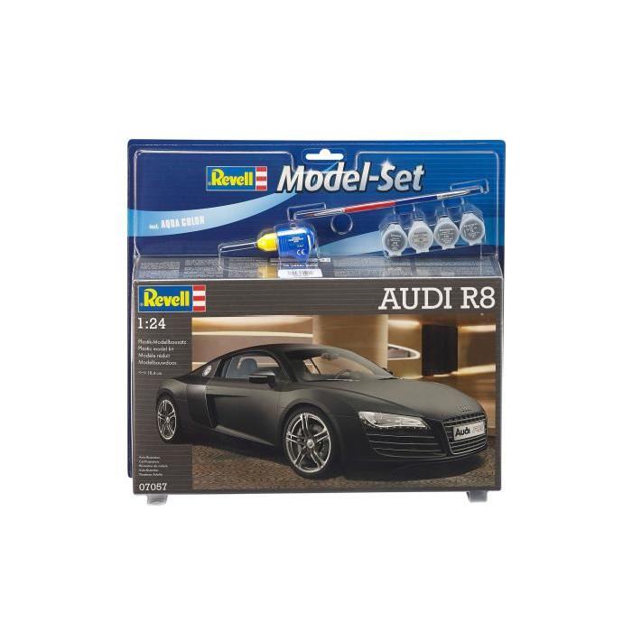 REVELL Model Set AUDI R8 Maquette a Construire, a Coller et a Peindre, Avec Accessoires