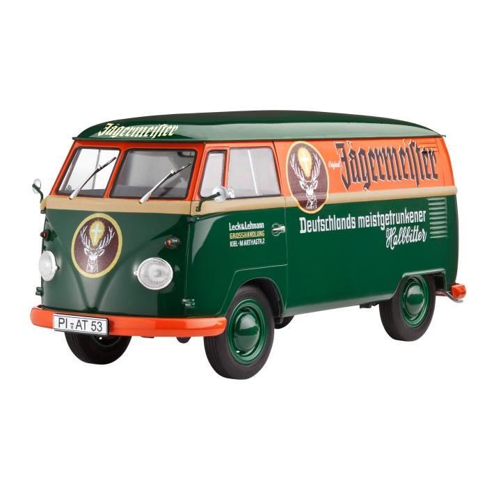 REVELL Model Set VW T1 Kastenwagen Maquette a Construire, a Coller et a Peindre, Avec Accessoires