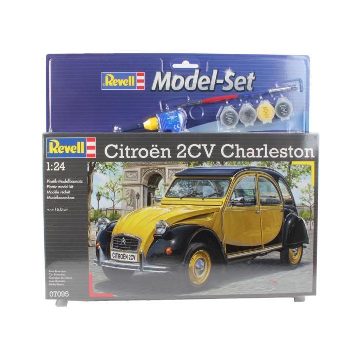 REVELL Model Set Citroen 2CV Maquette a Construire, a Coller et a Peindre, Avec Accessoires
