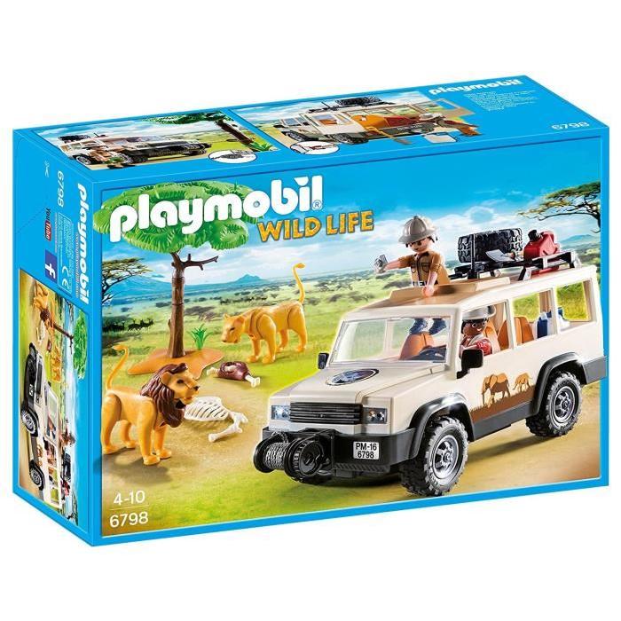 PLAYMOBIL 6798 Aventuriers avec 4x4 et Couple de Lions