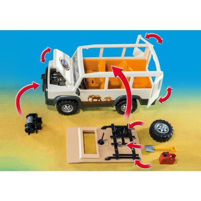 PLAYMOBIL 6798 Aventuriers avec 4x4 et Couple de Lions