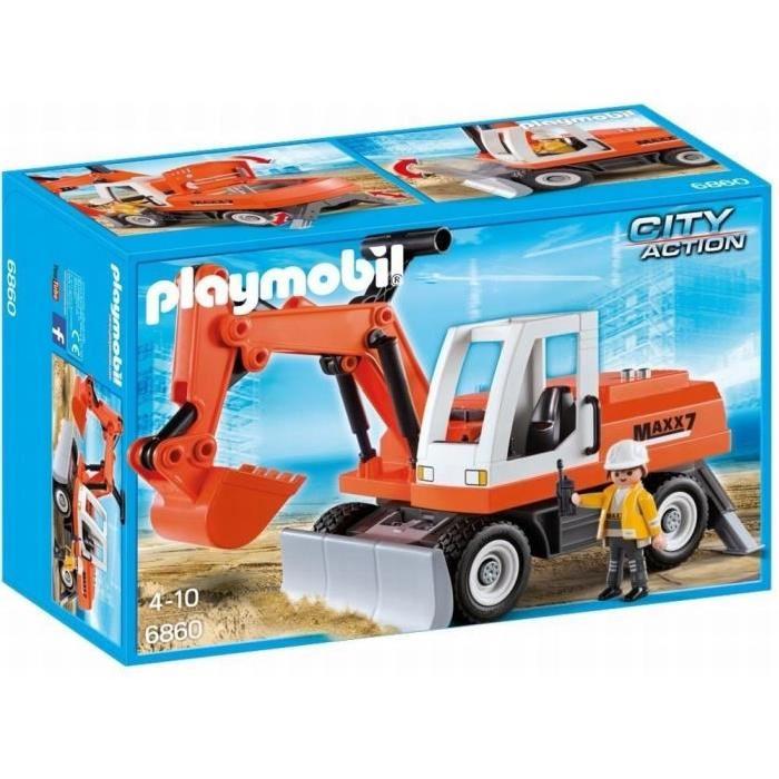 PLAYMOBIL 6860 Tractopelle avec Godet