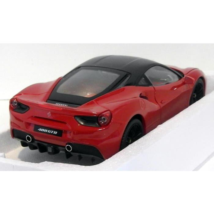 BBURAGO Véhicule Ferrari Signature 488 GTB grise - Échelle 1/18eme - Métal