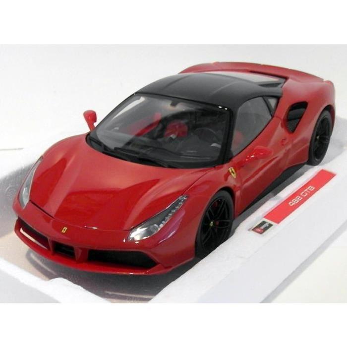 BBURAGO Véhicule Ferrari Signature 488 GTB grise - Échelle 1/18eme - Métal