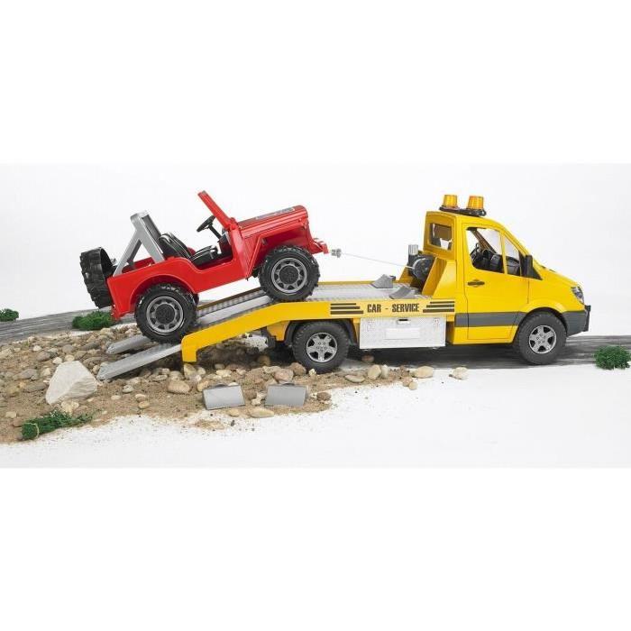 BRUDER - 2535 - Camion Depannage Mercedes & Jeep Echelle 1:16