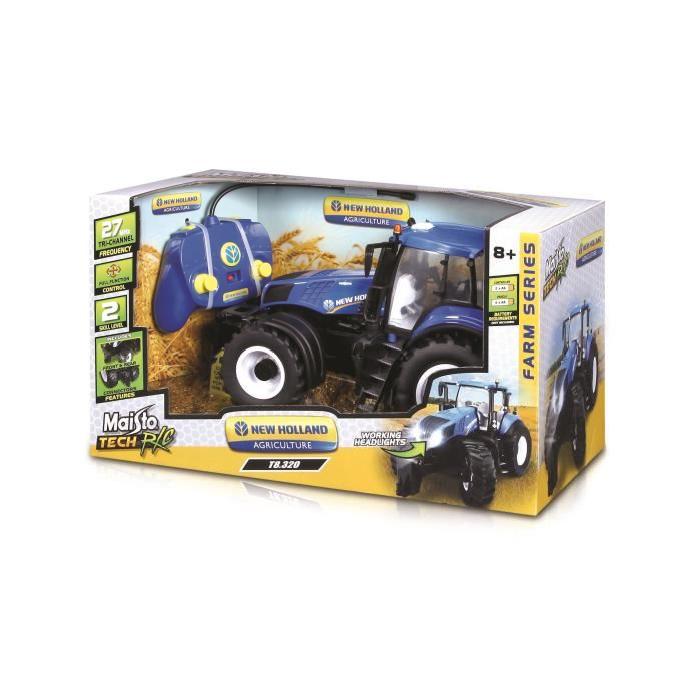 MAISTO TECH Véhicule radiocommandé Tracteur New Holland - Échelle 1/6eme - Piles non incluses