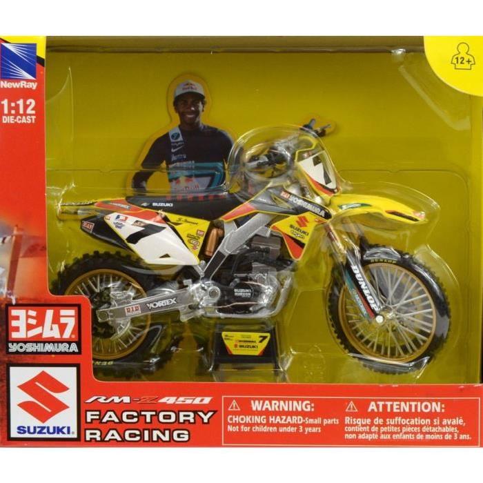 NEWRAY - 57673 - Moto Cross Team James Stewart - Miniature - Die Cast - 1/12° - 18 cm