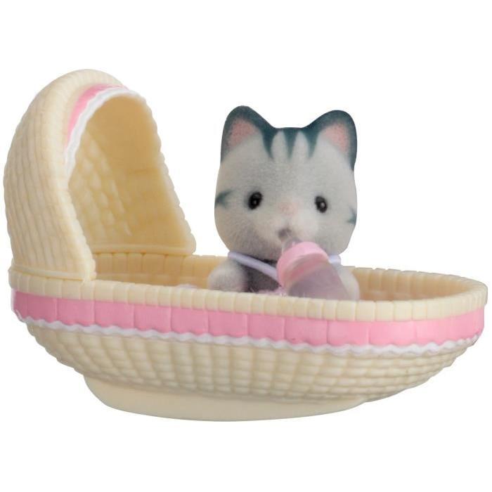 SYLVANIAN 5198 - Valisette Bébé Chat + Berceau