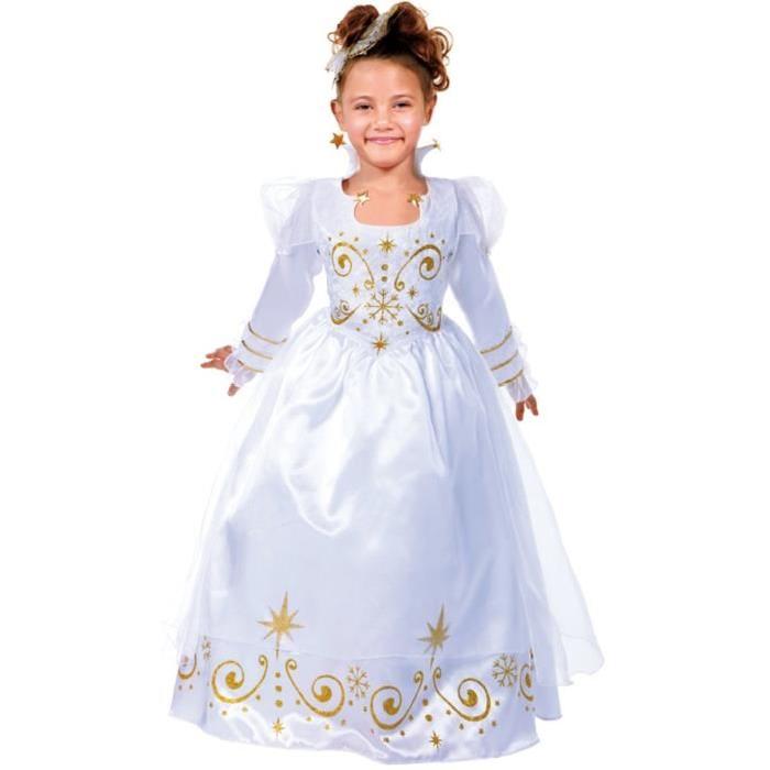 CESAR - B454 - Robe fée Blanche et Or - 3 / 5 ans