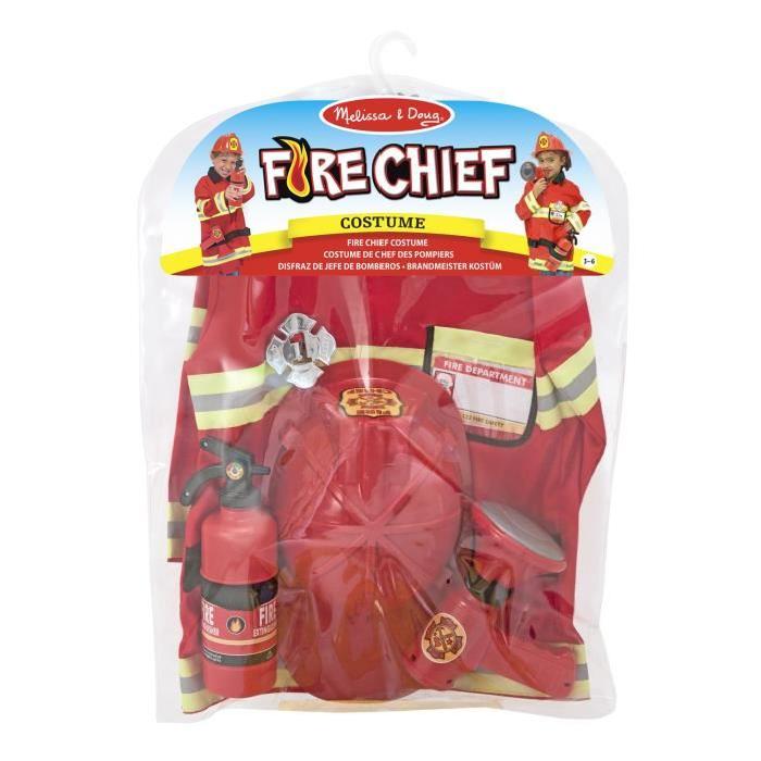 MELISSA & DOUG Costume De Chef Des Pompiers