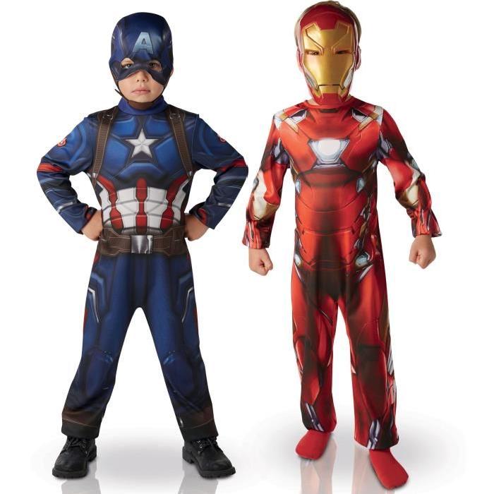 Déguisements enfant - Captain America et Iron Man - 5 / 6 ans