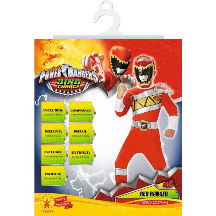 POWER RANGERS Déguisement Classique Power Rangers Dino Charge Rouge