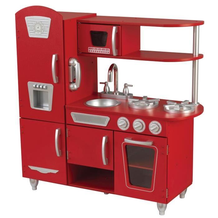 KIDKRAFT Cuisine Enfant Vintage Rouge