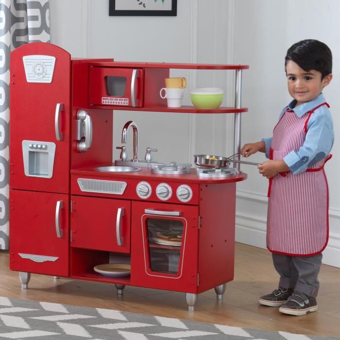 KIDKRAFT Cuisine Enfant Vintage Rouge